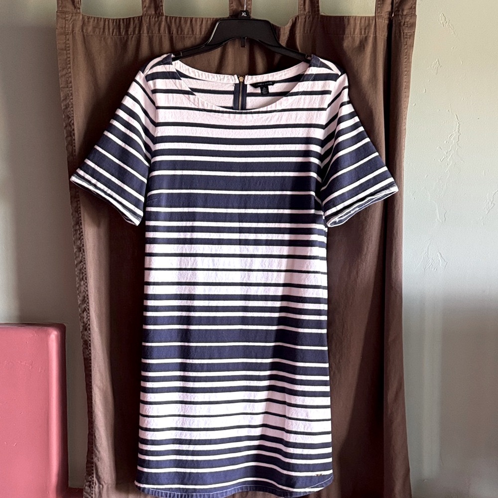 Tommy Hilfiger Navy and White Striped Dress
